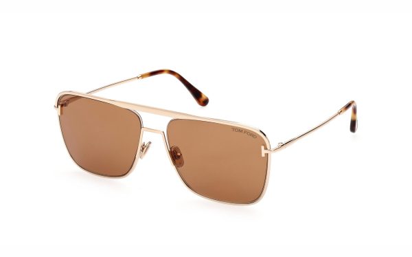 Tom Ford Nolan Sunglasses FT092528E60 Lens Size 60 Frame Shape Aviator Lens Color Brown for Men