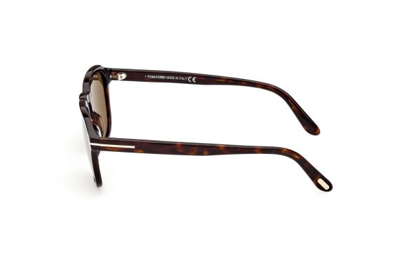 Tom Ford Avery Sunglasses FT093152H52 Lens Size 52 Frame Shape Round Lens Color Brown Polarized for Men