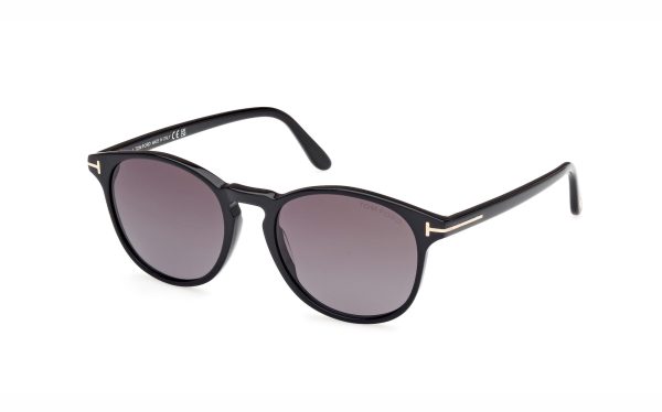 Tom Ford Lewis Sunglasses FT109701B53 Lens Size 53 Frame Shape Round Lens Color Gray for Men