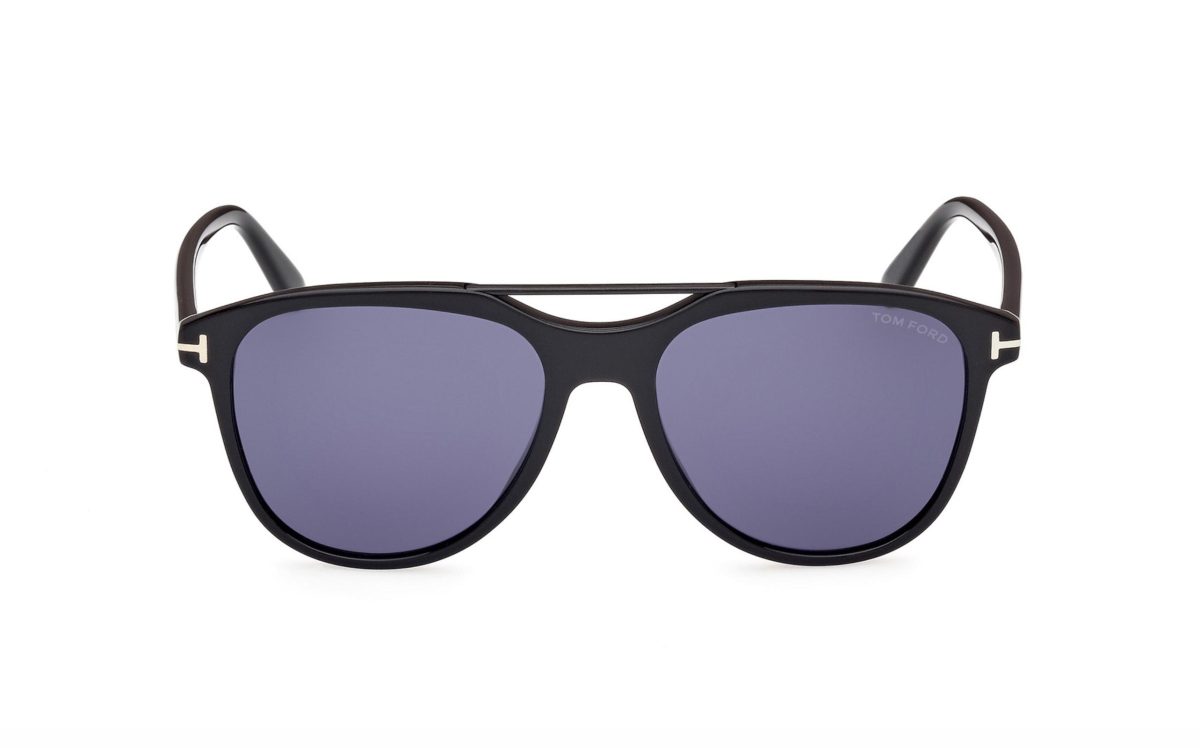 Tom Ford Damian-02 Sunglasses FT109801V54 Lens Size 54 Frame Shape Aviator Lens Color Blue for Men