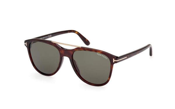 Tom Ford Damian-02 Sunglasses FT109852N54 Lens Size 54 Frame Shape Aviator Lens Color Green for Men