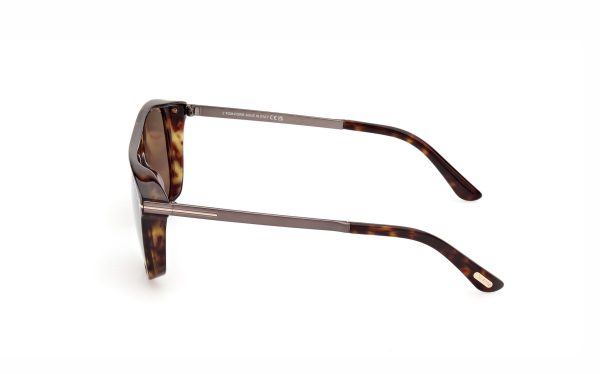 Tom Ford Lionel-02 Sunglasses FT110552L55 Lens Size 55 Frame Shape Square Lens Color Brown for Men