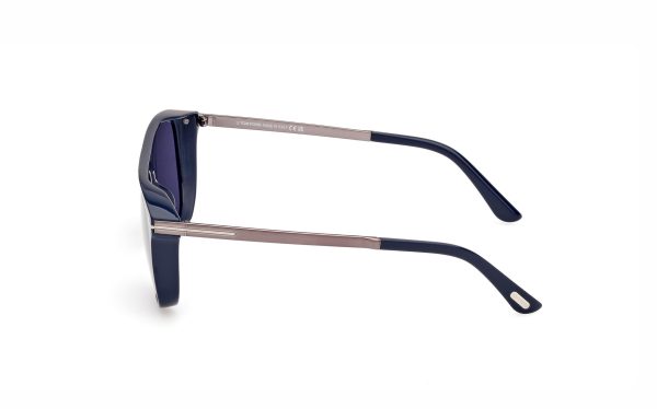 Tom Ford Lionel-02 Sunglasses FT110590V55 Lens Size 55 Frame Shape Square Lens Color Blue for Men
