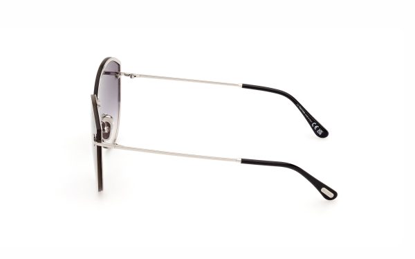 Tom Ford Evangeline Sunglasses FT110616C63 Lens Size 63 Frame Shape Cat Eye Lens Color Gray for Women