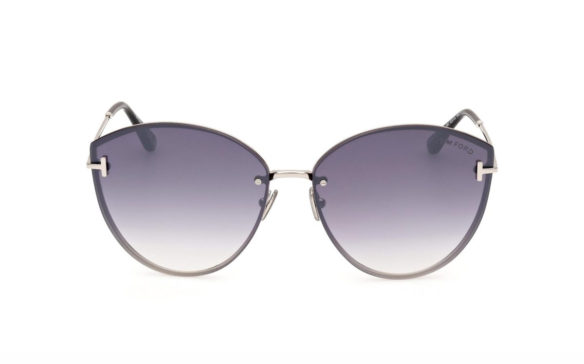 Tom Ford Evangeline Sunglasses FT110616C63 Lens Size 63 Frame Shape Cat Eye Lens Color Gray for Women