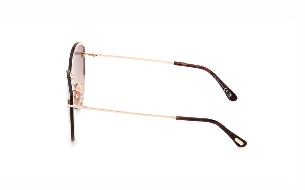 Tom Ford Evangeline Sunglasses FT110628G63 Lens Size 63 Frame Shape Cat Eye Lens Color Brown for Women