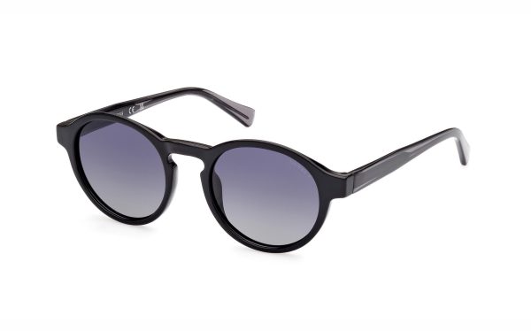 Guess Sunglasses GU00049 01D Lens Size 50 Frame Shape Round Lens Color Gray Polarized for Men