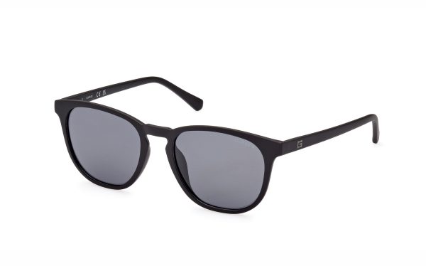 Guess Sunglasses GU00061 02D Lens Size 53 Frame Shape Round Lens Color Gray Polarized for Men