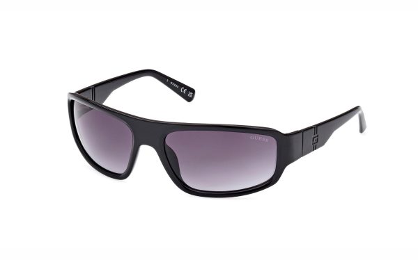 Guess Sunglasses GU00080 01B Lens Size 62 Frame Shape Rectangle Lens Color Gray for Men