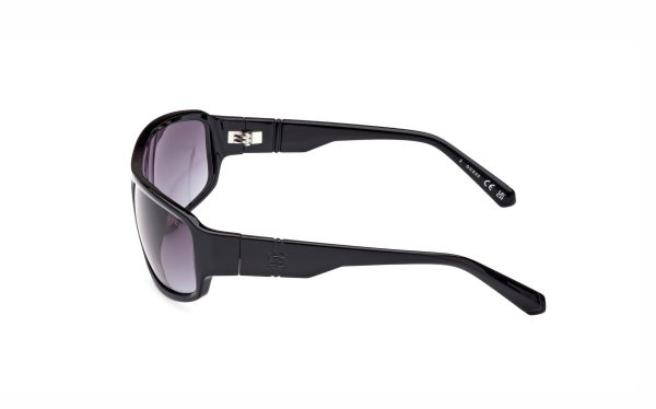 Guess Sunglasses GU00080 01B Lens Size 62 Frame Shape Rectangle Lens Color Gray for Men