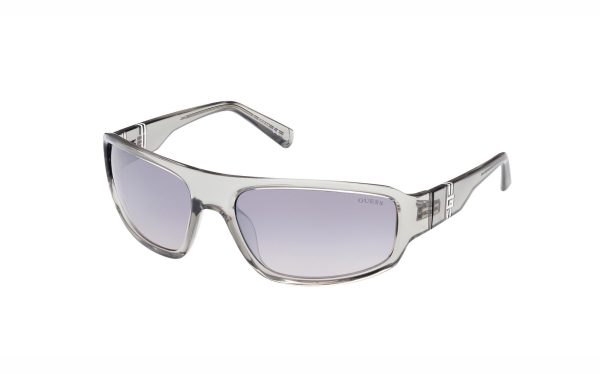 Guess Sunglasses GU00080 20C Lens Size 62 Frame Shape Rectangle Lens Color Gray for Men