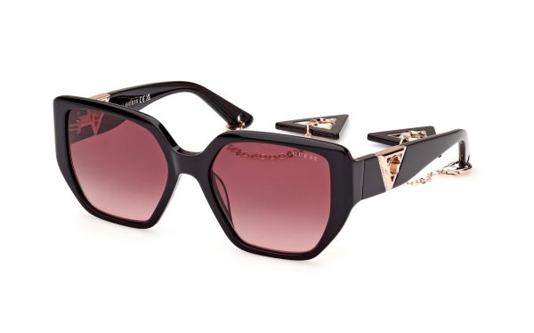 Guess Sunglasses GU7892 01T Lens Size 55 Frame Shape Butterfly Lens Color Red for Women