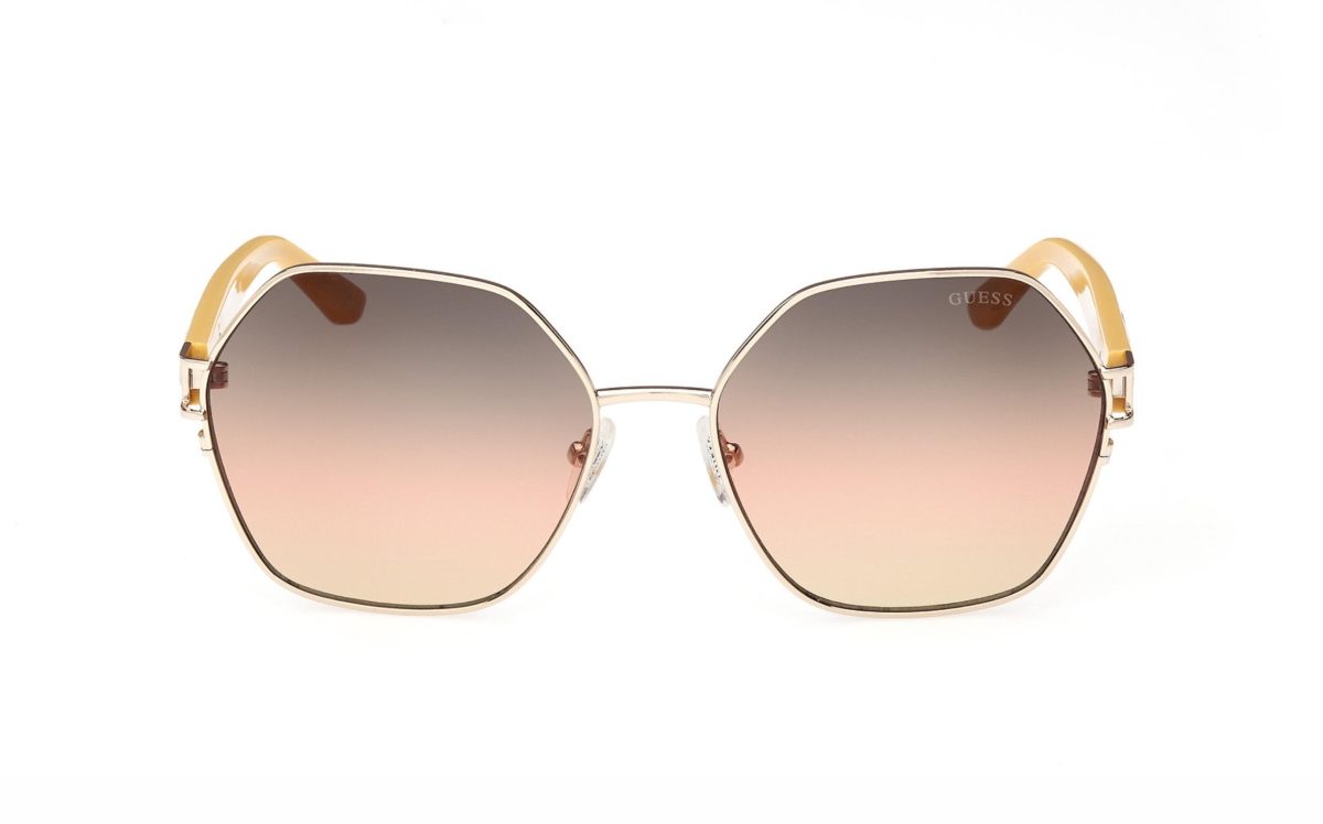 GUESS Sunglasses GU7913 33F Size 59 Frame Shape Hexagonal Lens Colour Brown for Women