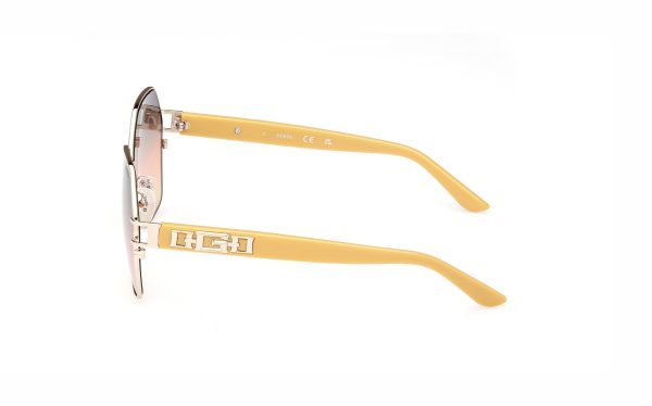 GUESS Sunglasses GU7913 33F Size 59 Frame Shape Hexagonal Lens Colour Brown for Women