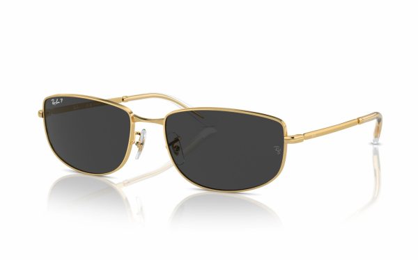 Ray-Ban Sunglasses RB 3732 001/48 Lens Size 56 and 59 Frame Shape Square Lens Color Black Polarized for Unisex