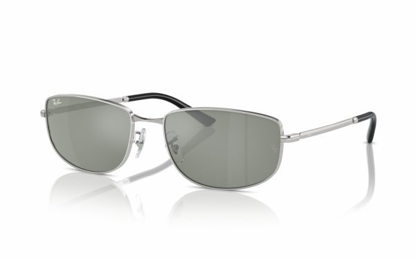 Ray-Ban Sunglasses RB 3732 003/40 Lens Size 56 and 59 Frame Shape Square Lens Color Green Silver for Unisex