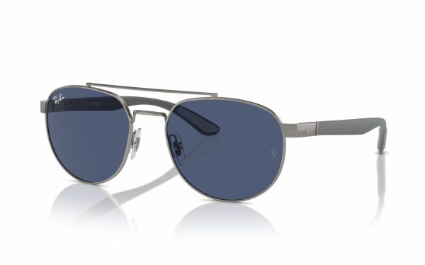 Ray-Ban Sunglasses RB 3736 004/80 Lens Size 56 Frame Shape Square Lens Color Blue Unisex