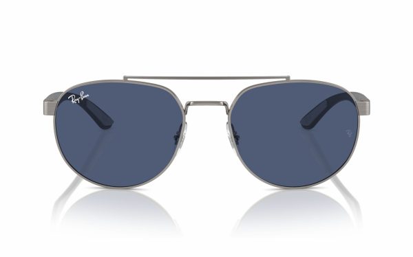 Ray-Ban Sunglasses RB 3736 004/80 Lens Size 56 Frame Shape Square Lens Color Blue Unisex