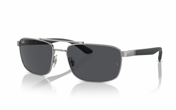 Ray-Ban Sunglasses RB 3737 004/87 Lens Size 60 Frame Shape Rectangle Lens Color Gray for Unisex