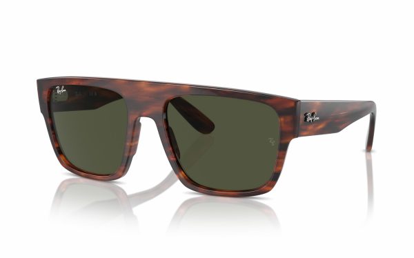 Ray-Ban Drifter Sunglasses RB 0360S 954/31 Lens Size 57 Frame Shape Square Lens Color Green For Unisex