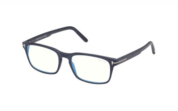 Tom Ford Eyeglasses FT5938-B09154 lens size 54 frame shape rectangle frame color blue for men