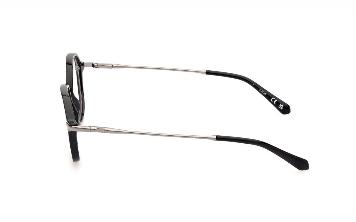 Guess Eyeglasses GU50098 001 Lens Size 50 Round Frame Shape for Men