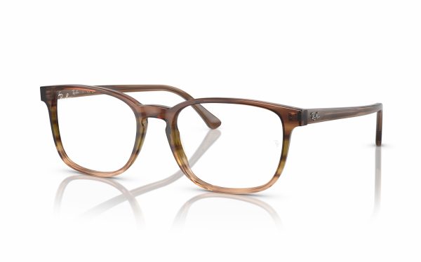 Ray-Ban Eyeglasses RX 5418 8255 Lens Size 56 Frame Shape Square Frame Color Brown Unisex