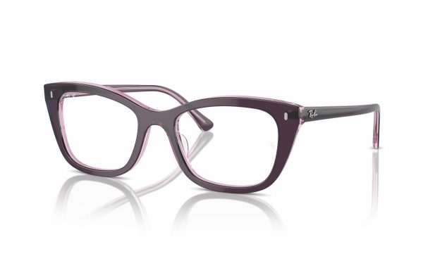 Ray-Ban Eyeglasses RX 5433 8364, Lens Size 50 and 52, Frame Shape Square, Frame Color Purple, Unisex.