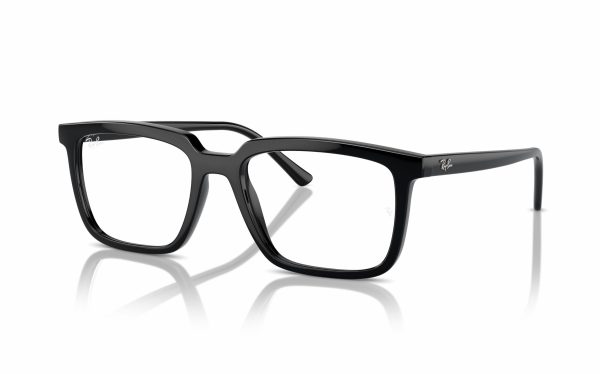 Ray-Ban Alain Eyeglasses RX 7239 2000 lens size 52 and 54, frame shape rectangular, frame color black, unisex