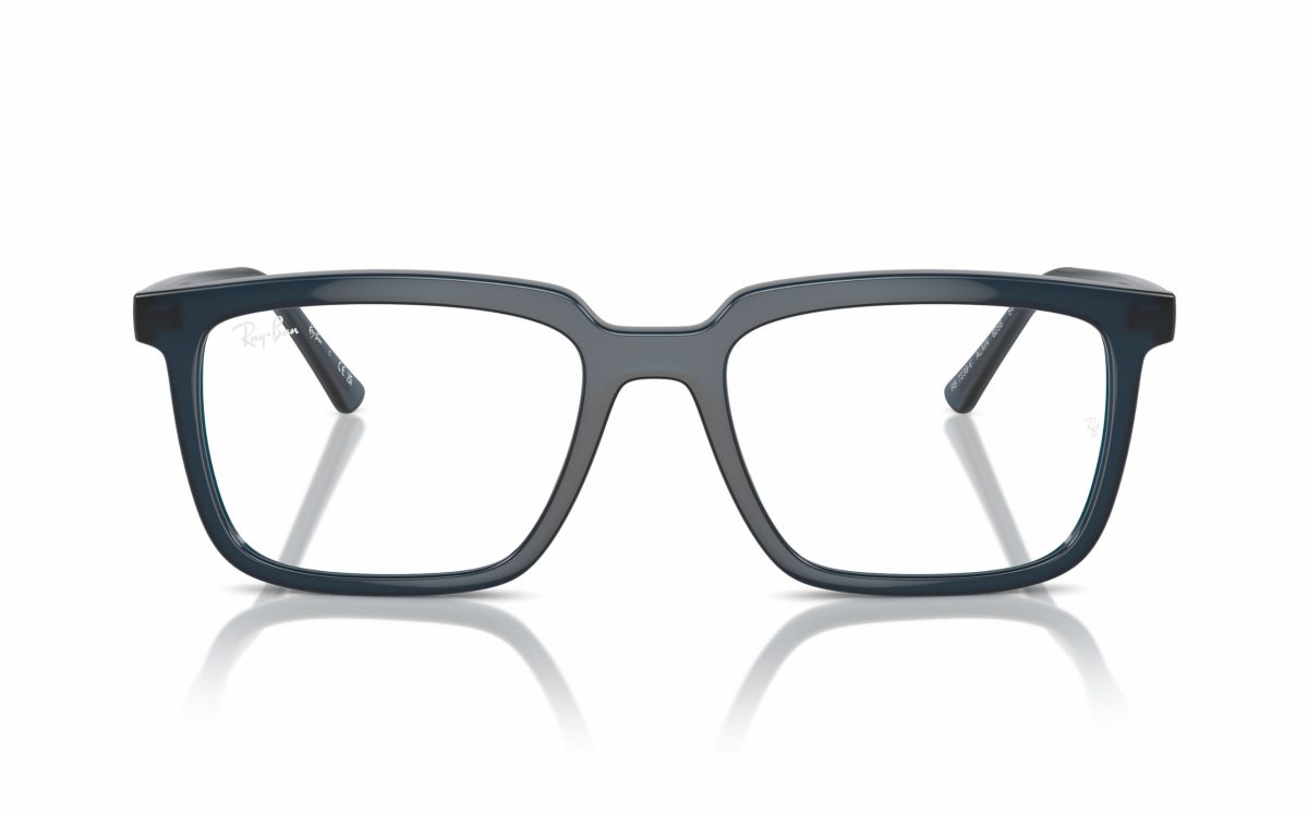نظارة طبية راي بان ألان RX 7239 8256 حجم العدسة 52 و 54 شكل الاطار مستطيل لون الاطار أزرق للجنسين