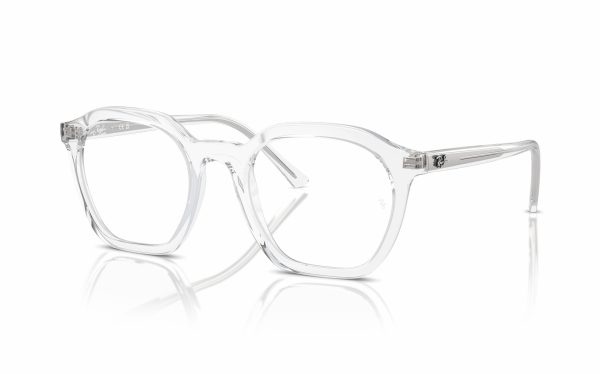 Ray-Ban Alice Eyeglasses RX 7238 2001 lens size 50 and 52, frame shape square, frame color Transparent, unisex