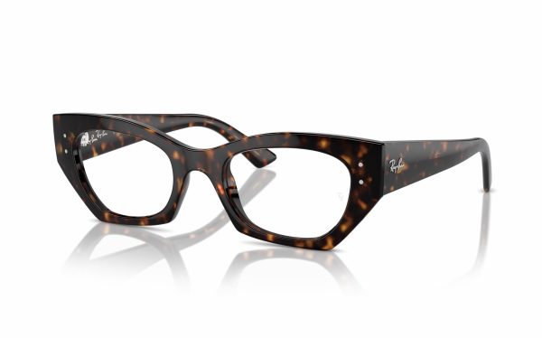 Ray-Ban Zena Eyeglasses RX 7330 8320 lens size 49 and 52 frame shape cat eye frame color Havana for unisex