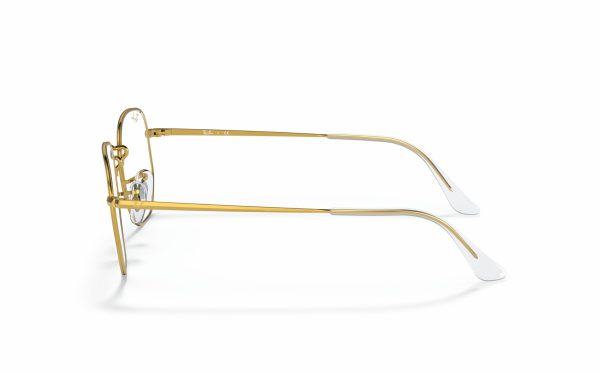 Ray-Ban Hexagonal Eyeglasses RX 6448 3104 Lens Size 48, 51 and 54 Frame Shape Hexagon Frame Color White Gold for Unisex
