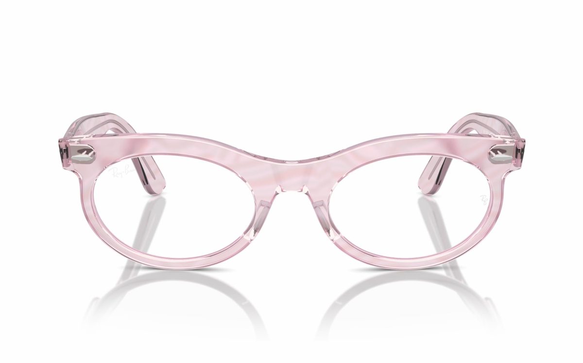 Ray-Ban Wayfarer Oval Eyeglasses RX 2242V 8292 lens size 50 frame shape oval and frame color pink purple for unisex