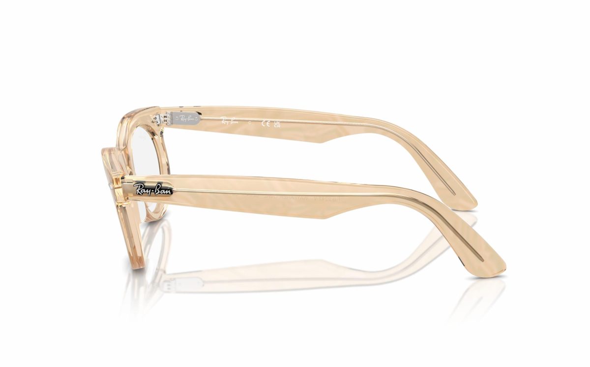 Ray-Ban Wayfarer Oval Eyeglasses RX 2242V 8294 lens size 50 frame shape oval frame color gold brown for unisex