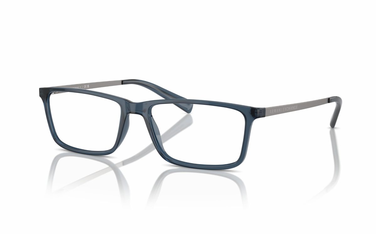 Armani Exchange Eyeglasses AX 3027 8238, lens size 55, frame shape rectangle for men