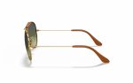 Ray-Ban Aviator Sunglasses RB 3422-Q 001/M9 Lens Size 55 Frame Shape Aviator Lens Color Polarized Green for Men
