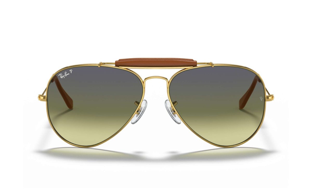 Ray-Ban Aviator Sunglasses RB 3422-Q 001/M9 Green عالم النظارات