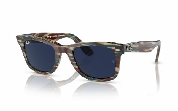 Ray-Ban Wayfarer Change Sunglasses RB 2140 1387/GG Lens Size 50 Frame Shape Square Lens Color Blue Photochromic for Unisex