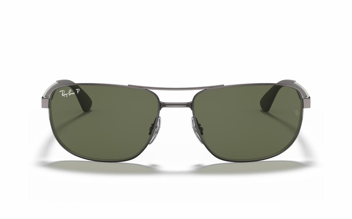 Ray-Ban Sunglasses RB 3528 029/9A Lens Size 58 Square Frame Shape Lens Color Green Polarized for Men