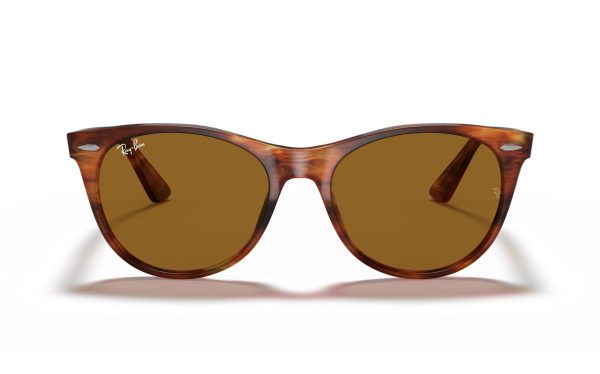 Ray-Ban Wayfarer II Sunglasses RB 2185 954/33 Lens Size 52 Frame Shape Round Lens Color Brown for Unisex