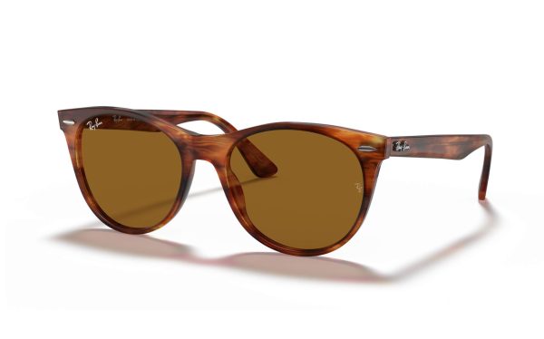 Ray-Ban Wayfarer II Sunglasses RB 2185 954/33 Lens Size 52 Frame Shape Round Lens Color Brown for Unisex