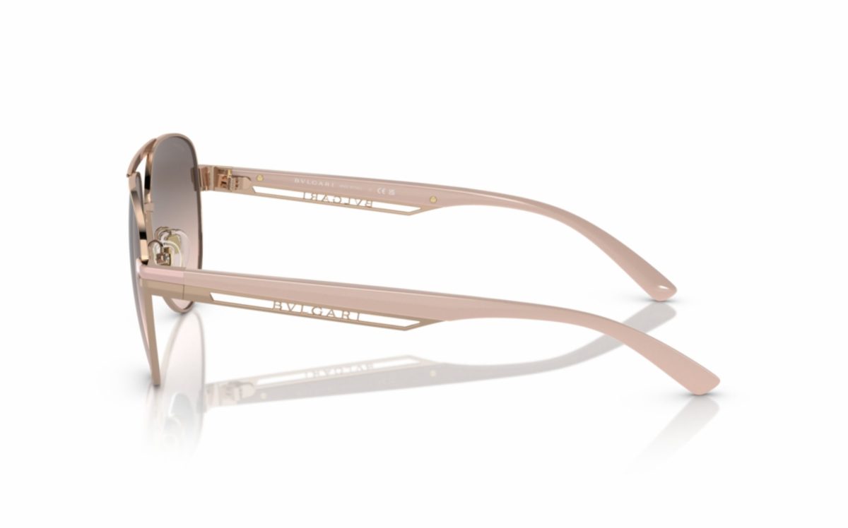 Bvlgari Sunglasses BV 6189 2014/3B Lens Size 58 Frame Shape Aviator Lens Color Pink Gray For Women