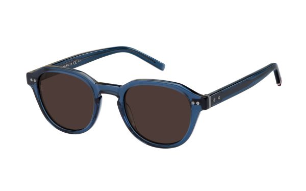 Tommy Hilfiger Sunglasses TH 1970/S PJP/70 Lens Size 49 Frame Shape Round Lens Color Brown for Men