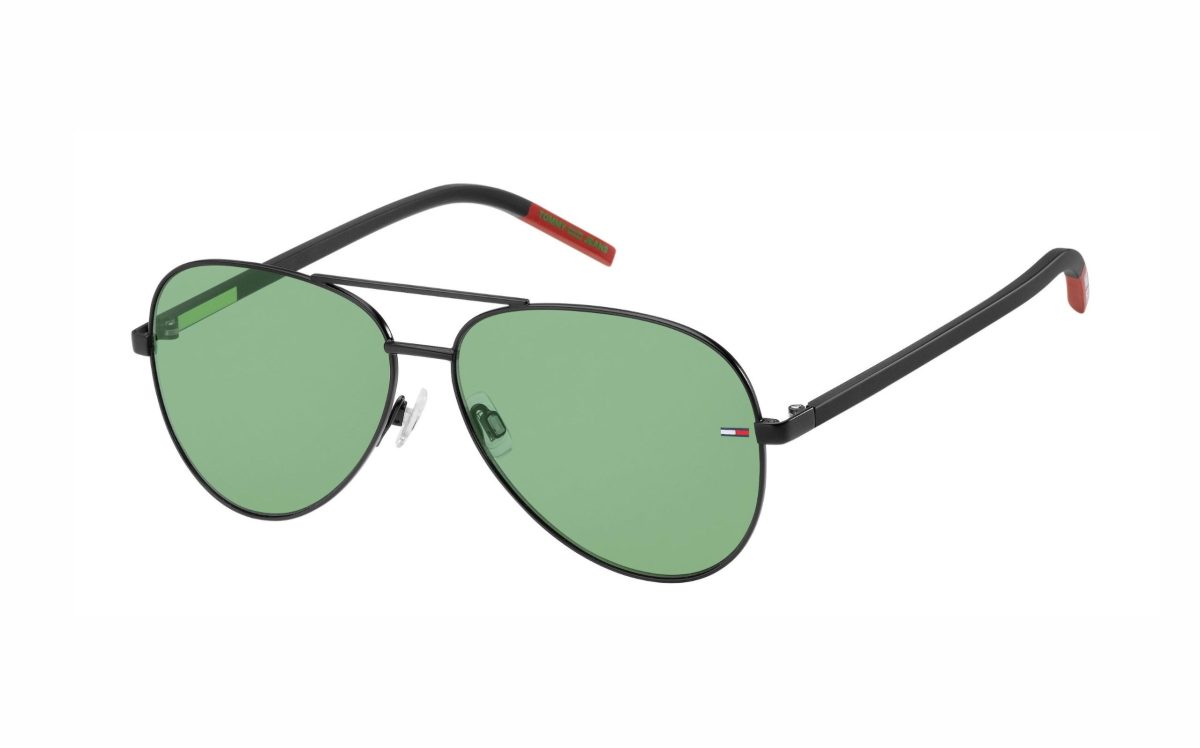 Tommy Hilfiger Jeans Sunglasses TJ 0008/S 3OL/QT Lens Size 60 Frame Shape Aviator Lens Color Green for Unisex