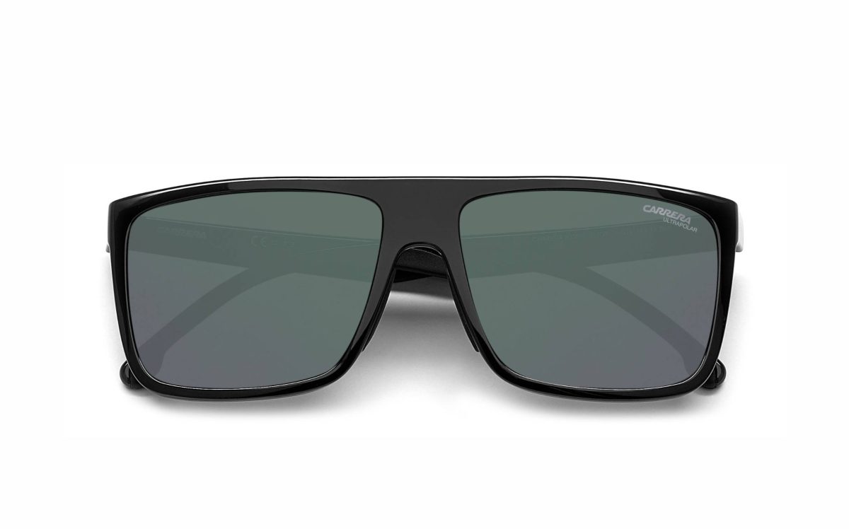 Carrera Sunglasses CARRERA 8055/S 807/Q3 Lens Size 58 Frame Shape Rectangle Lens Color Green Gray Polarized for Men