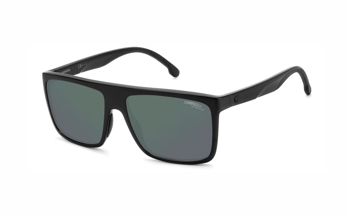 Carrera Sunglasses CARRERA 8055/S 807/Q3 Lens Size 58 Frame Shape Rectangle Lens Color Green Gray Polarized for Men