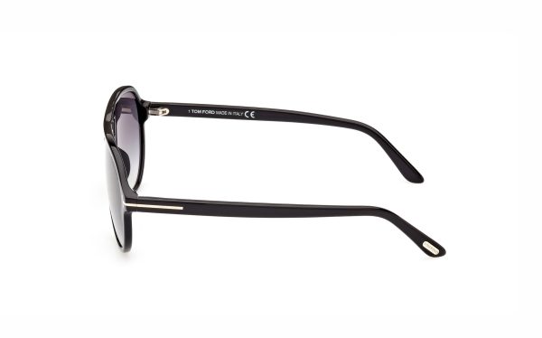 Tom Ford Jeffrey Sunglasses FT0932 01B Lens Size 59 Frame Shape Aviator Lens Color Gray for Men