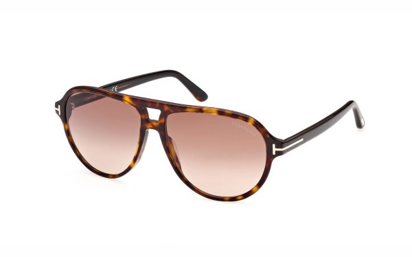 Tom Ford Jeffrey Sunglasses FT0932 52F Lens Size 59 Frame Shape Aviator Lens Color Brown for Men