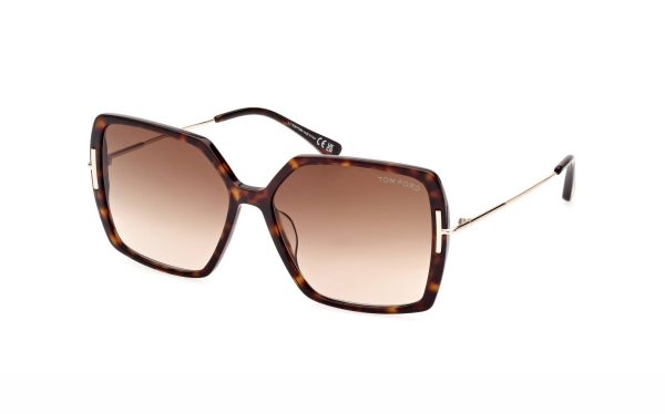 Tom Ford Joanna Sunglasses FT1039 052F Lens Size 59 Frame Shape Butterfly Lens Color Brown for Women
